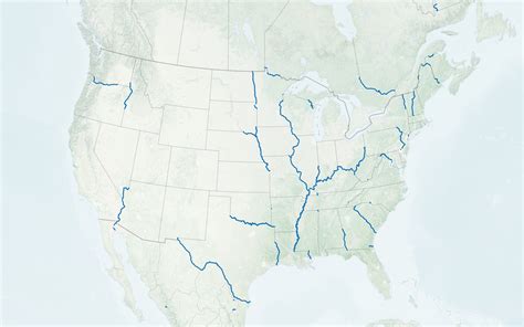 MAP of Rivers in US